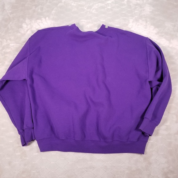 VTG Purple Embroidered Customized Grandma Sweatshirt Cut Tag Sz XL Look - Picture 10 of 11
